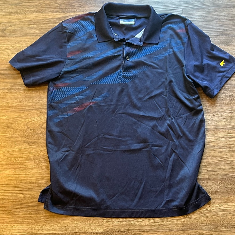 Jack Nicklaus Golden Bear Mens Navy Blue Golf Shirt Size M